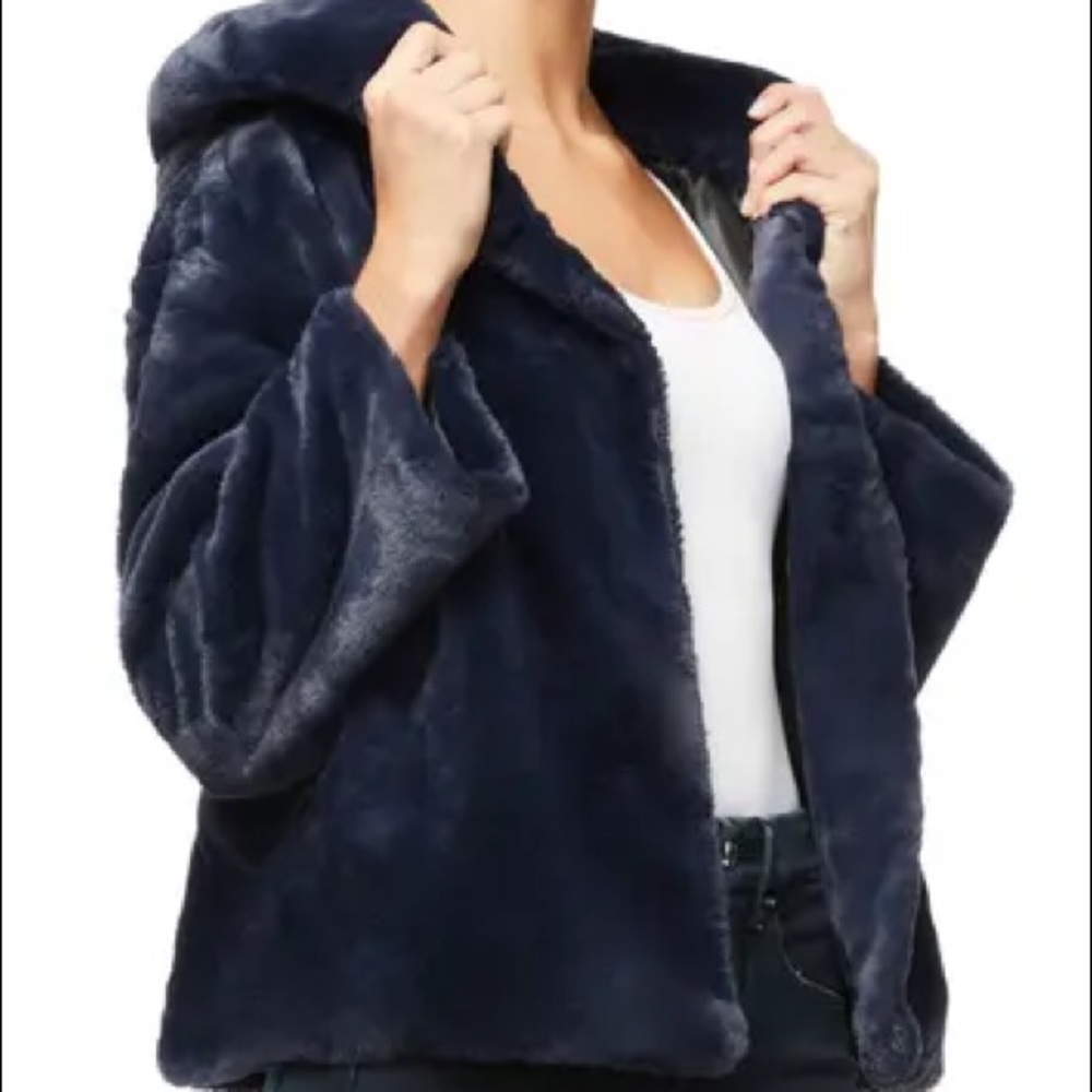 GOOD AMERICAN The Living Lavish Faux Fur Jacket 1 nwot